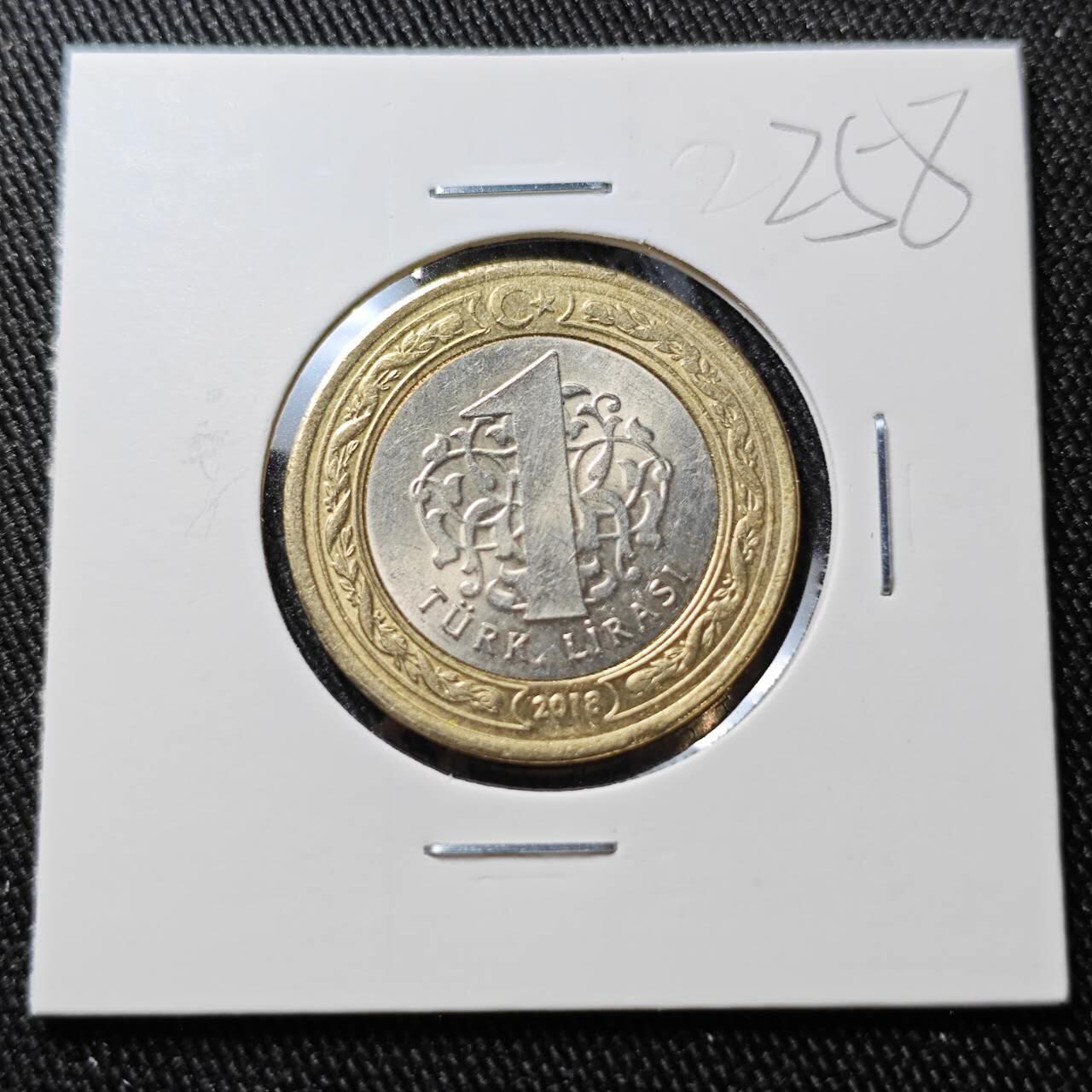 KK钱币收藏小铺 （套币 好品/批量散币 银币）专场  2月预留时间 周末发货  2018土耳其1里拉 好品