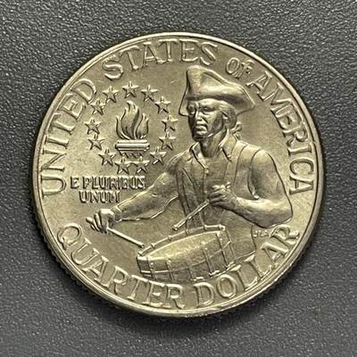 回流1123 - 美国1976年美国独立200周年25美分纪念币 民兵鼓手