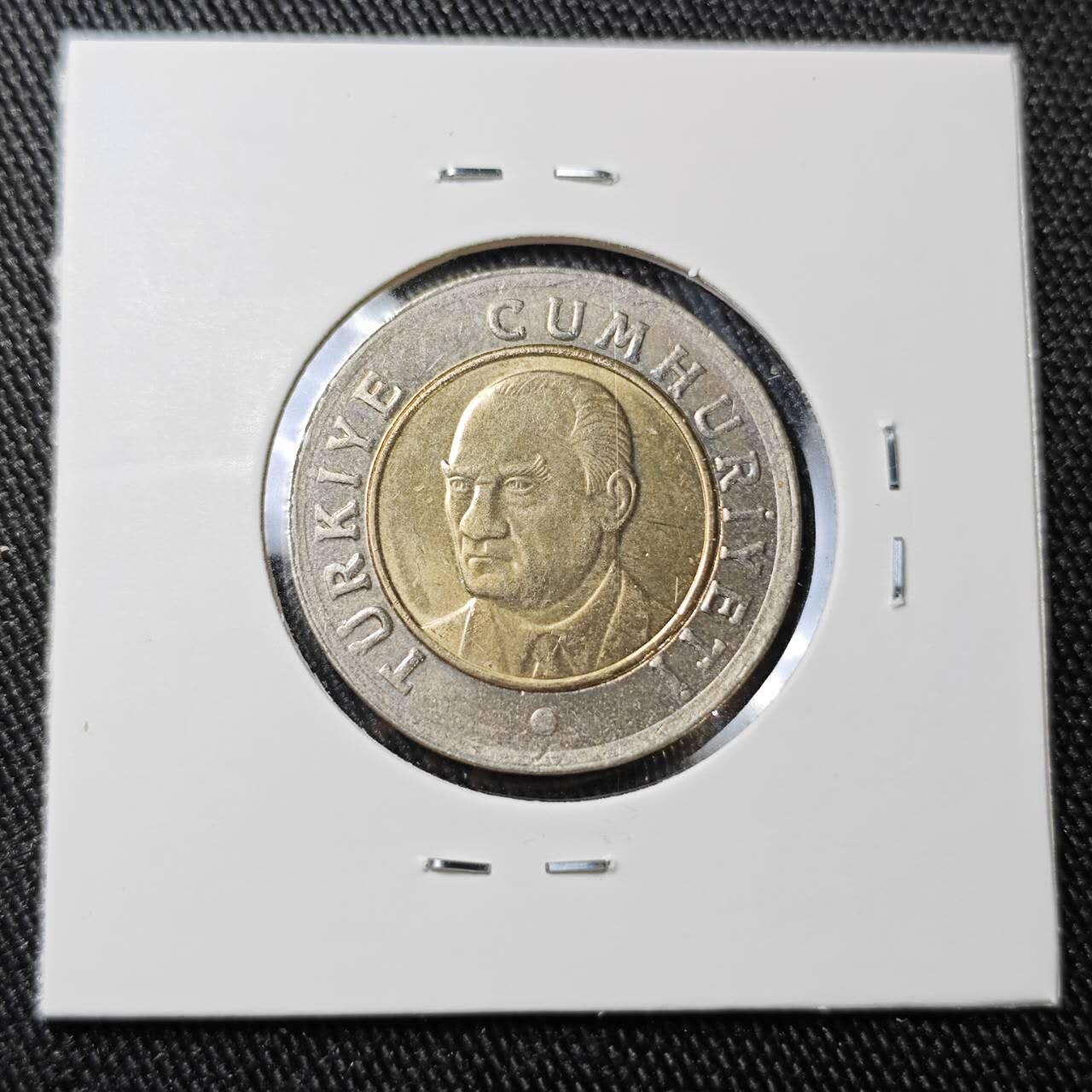 KK钱币收藏小铺 （套币 好品/批量散币 银币）专场  2月预留时间 周末发货  2006土耳其1里拉 好品双色币