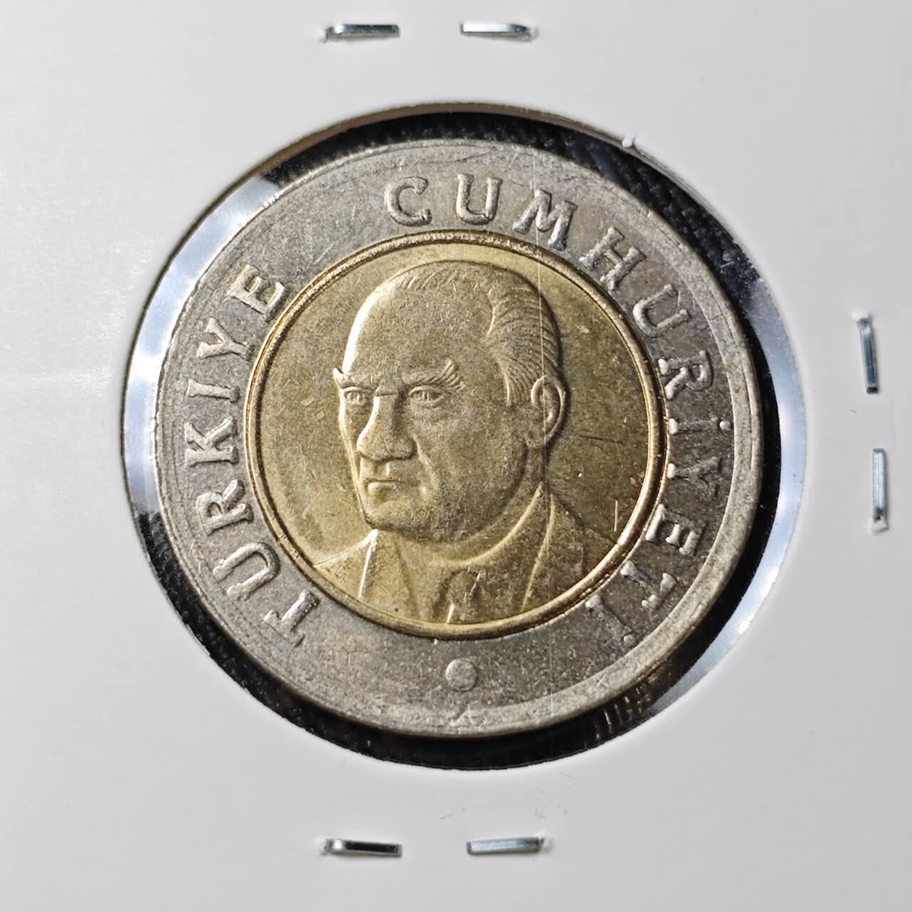 KK钱币收藏小铺 （套币 好品/批量散币 银币）专场  2月预留时间 周末发货  2006土耳其1里拉 好品双色币