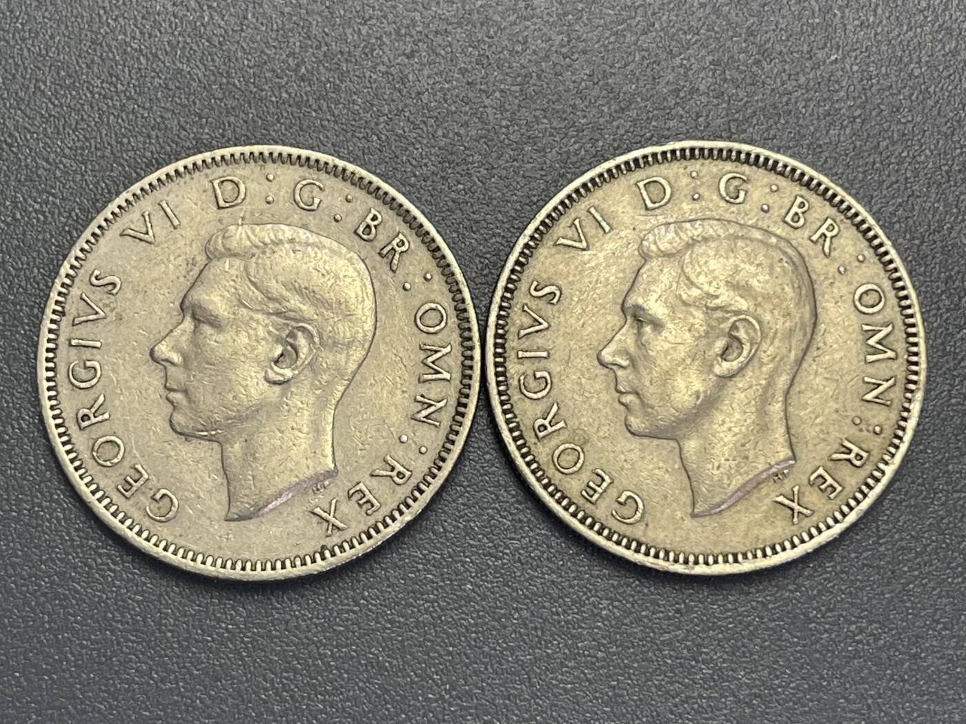 回流1123 英国乔治六世1先令两枚