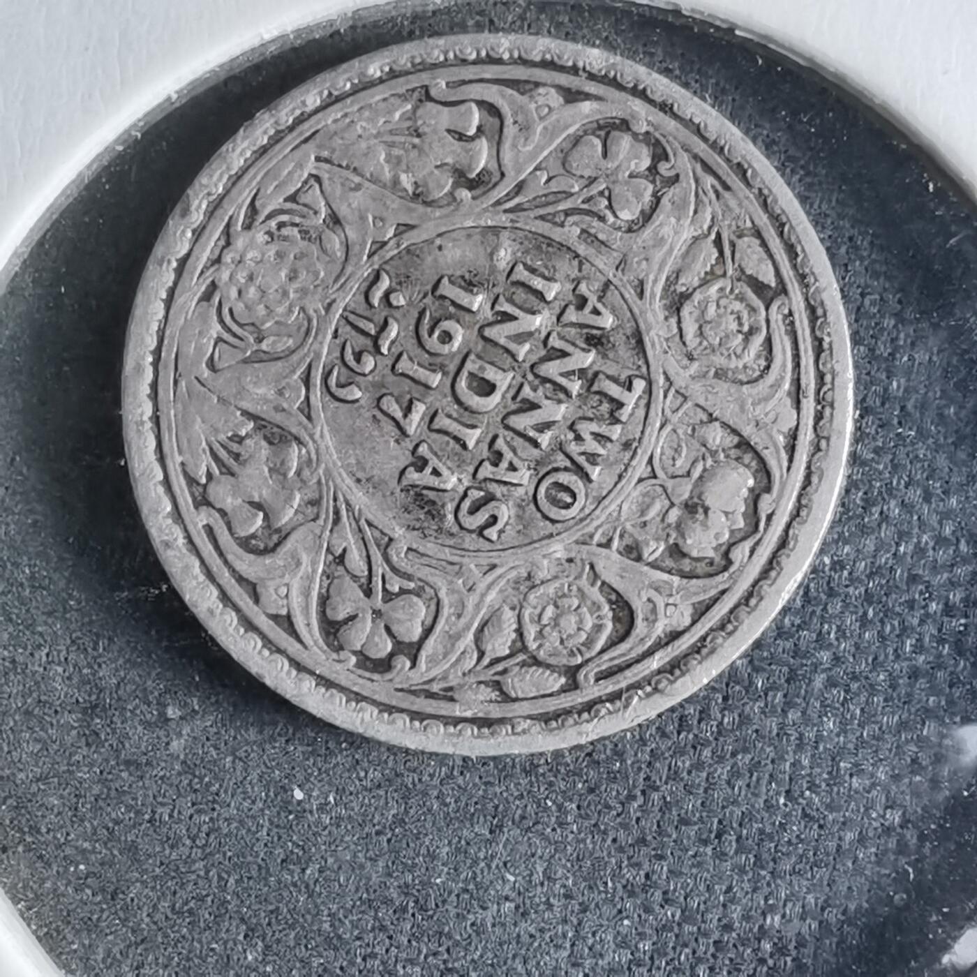 沼泽如烟--第913场 英属印度1912年2安娜银币