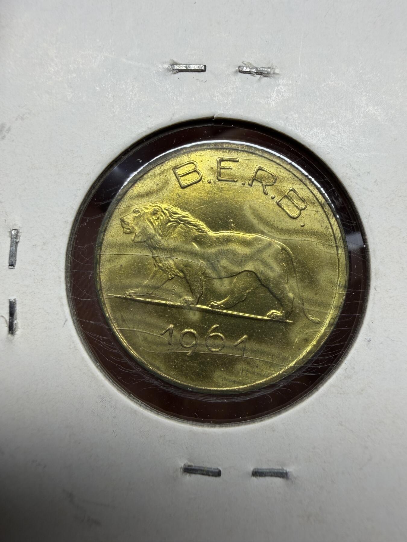 2025年集古藏今外币拍卖第十期-第9场—（总第289拍），可以寄存60天，满160元包邮。 1961年卢旺达一法郎