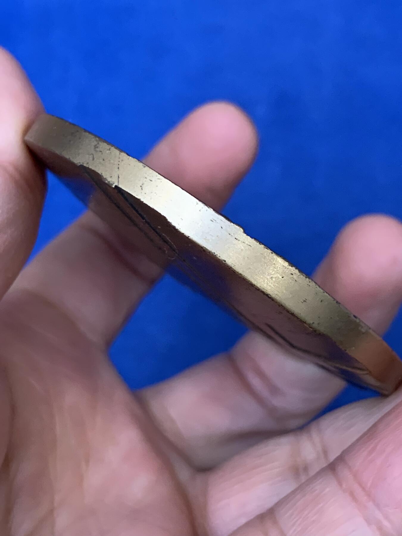 《竞宝斋》第442场 周日，周一，2场连拍 （全场包邮） 法国COLAS大铜章 直径68.5mm 重量201.1g