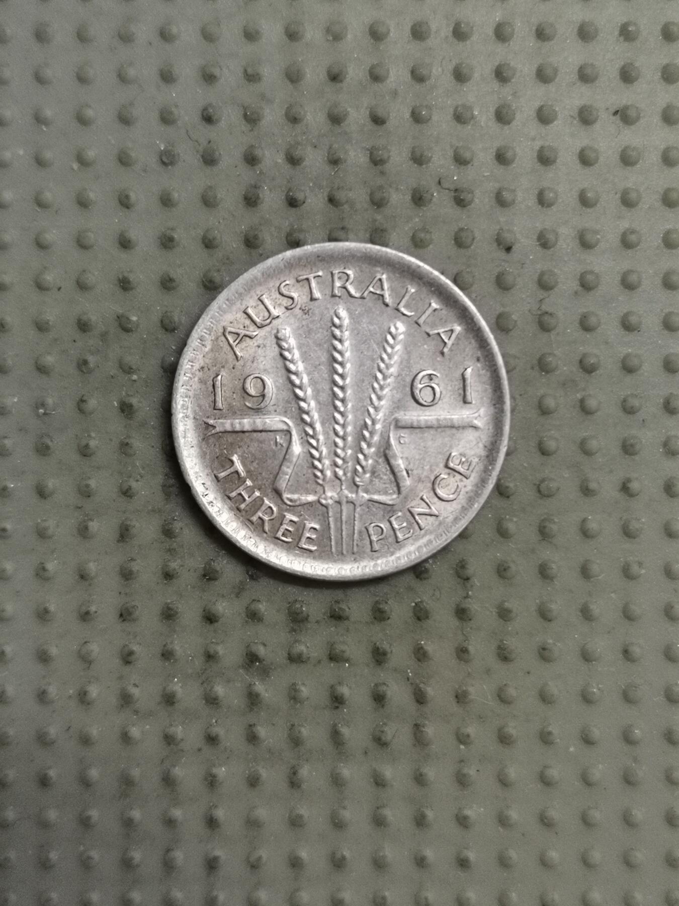 2025年第124场各国散币拍卖（总第124场） 澳大利亚1961年3便士银币1.4g500银