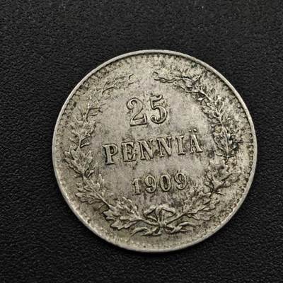 【淘币小摊】实时拍第八百零八拍   银币套币场   满百包邮可预留二周 每周一统一发货   - 芬兰1909年25芬妮银币