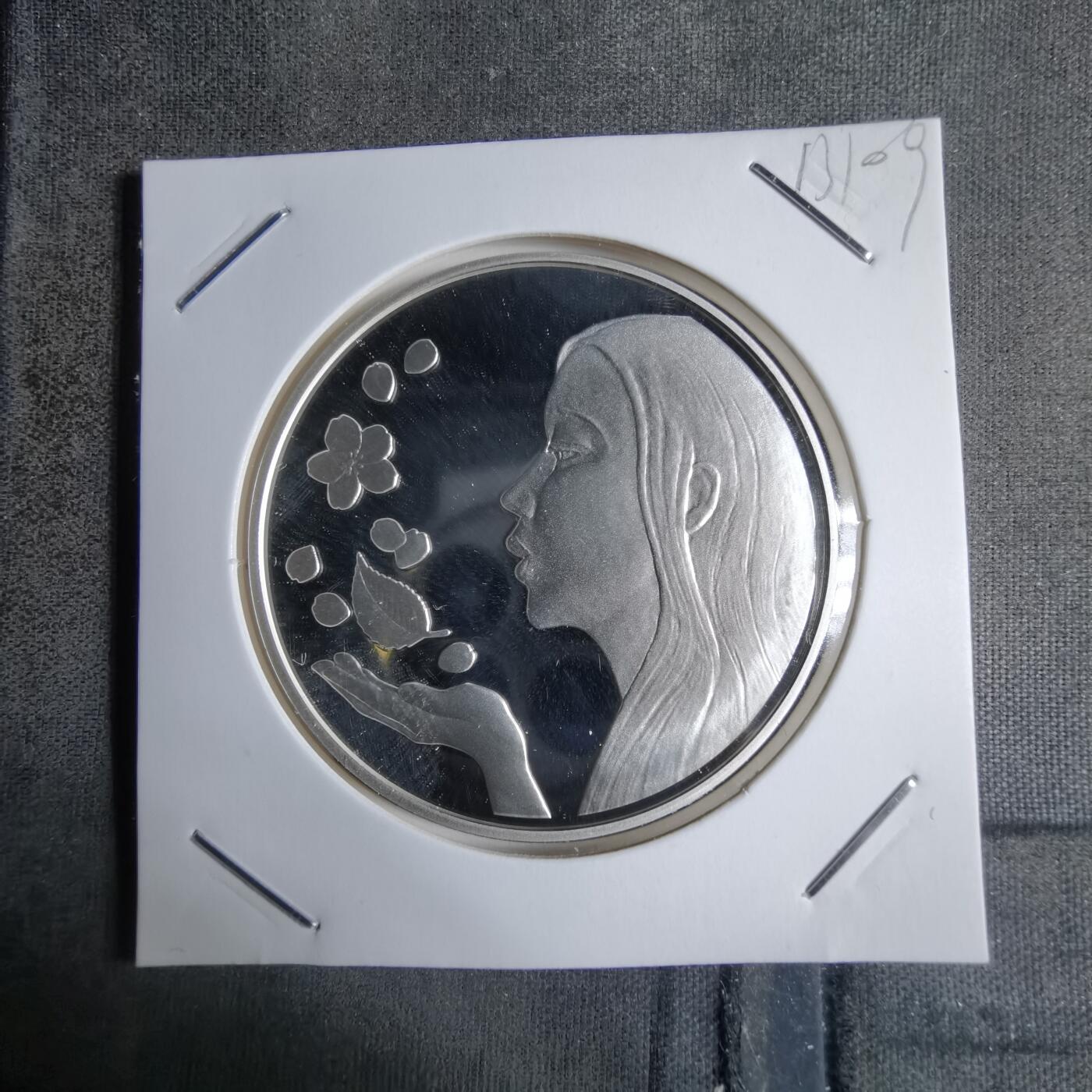 沼泽如烟--第913场 一叶樱花纪念章精制彩色银章20克银章