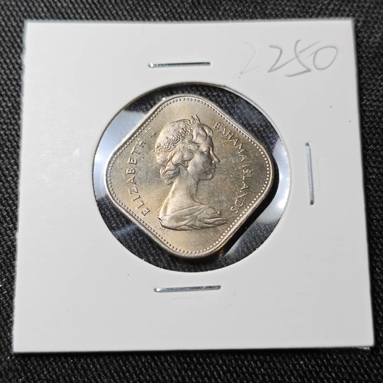 KK钱币收藏小铺 （套币 好品/批量散币 银币）专场  2月预留时间 周末发货  1966巴哈马15分 好品