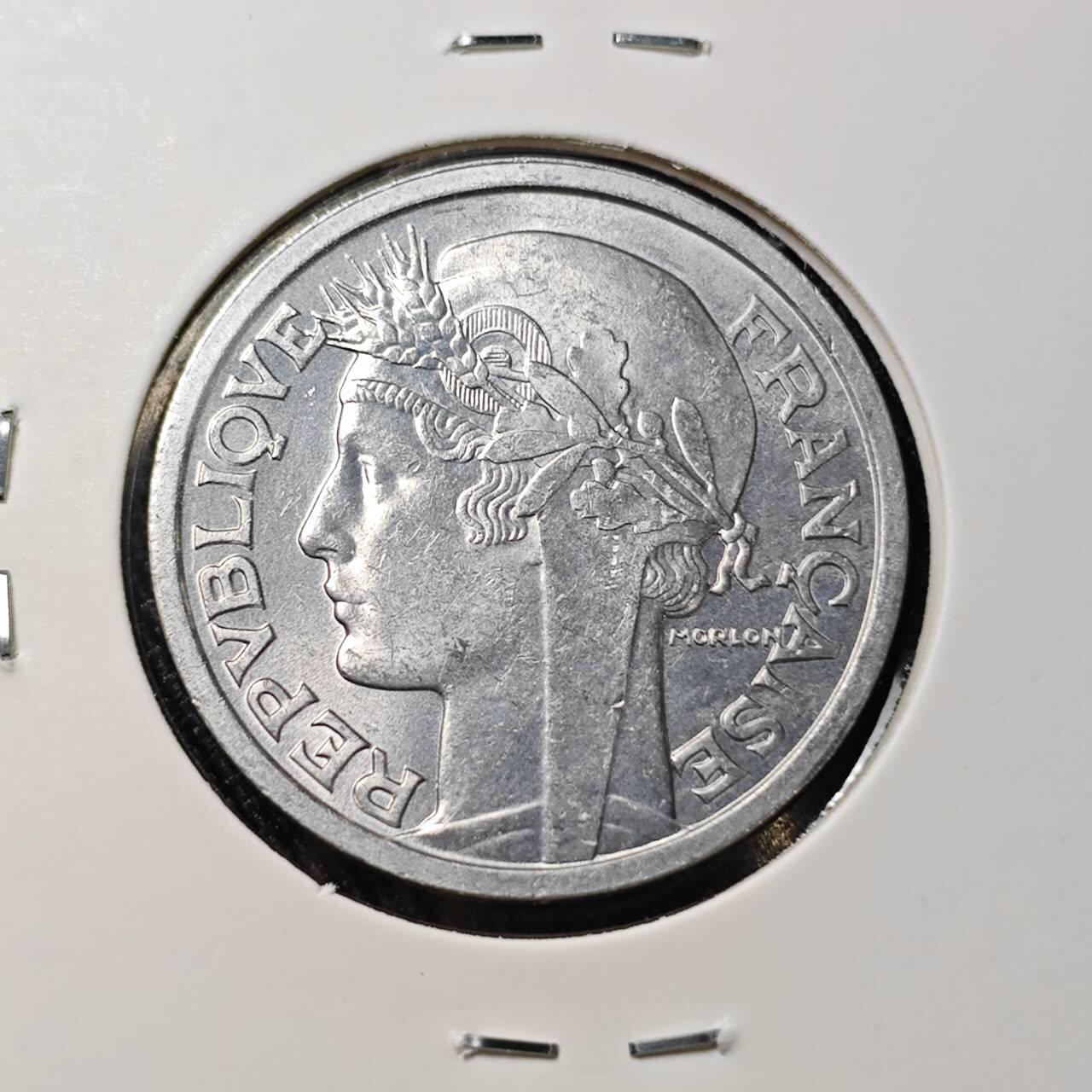 KK钱币收藏小铺 （套币 好品/批量散币 银币）专场  2月预留时间 周末发货  1958法国2法郎 好品