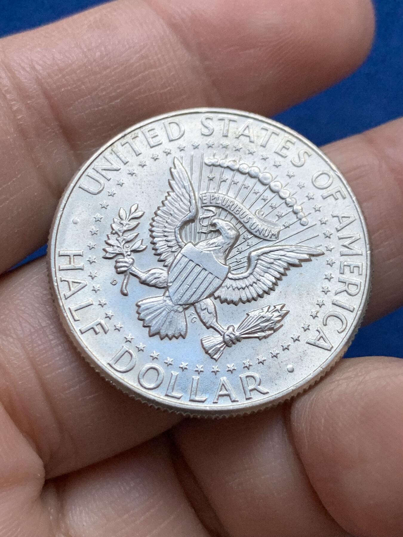 《竞宝斋》第442场 周日，周一，2场连拍 （全场包邮） 美国 1964年 总统肯尼迪头像 半美元 银币 900高银版