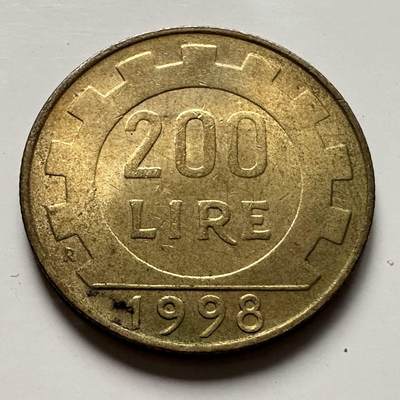 🌹外币初藏🌹🐯2025年第132场  每周二四六晚8️⃣点 接代拍 - 意大利1998年200里拉