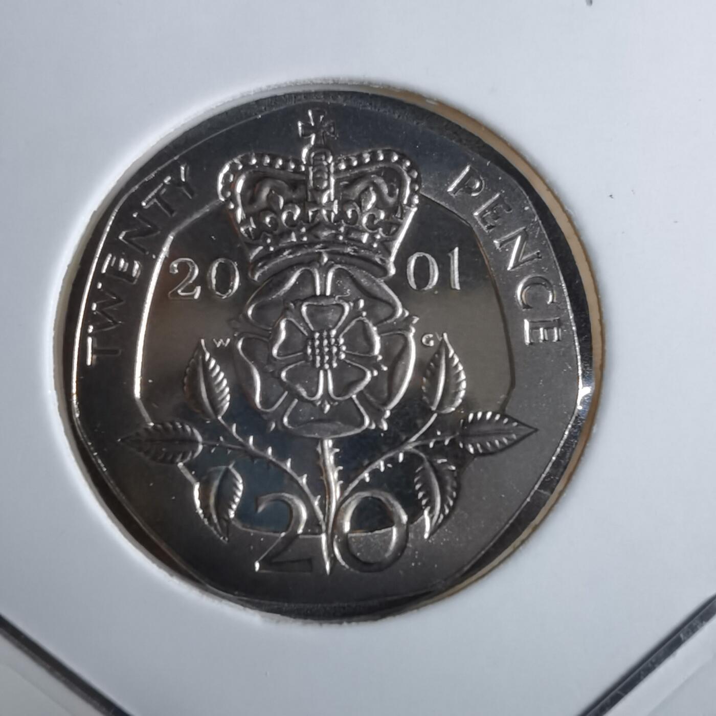 沼泽如烟--第913场 英国2001年20便士精制币