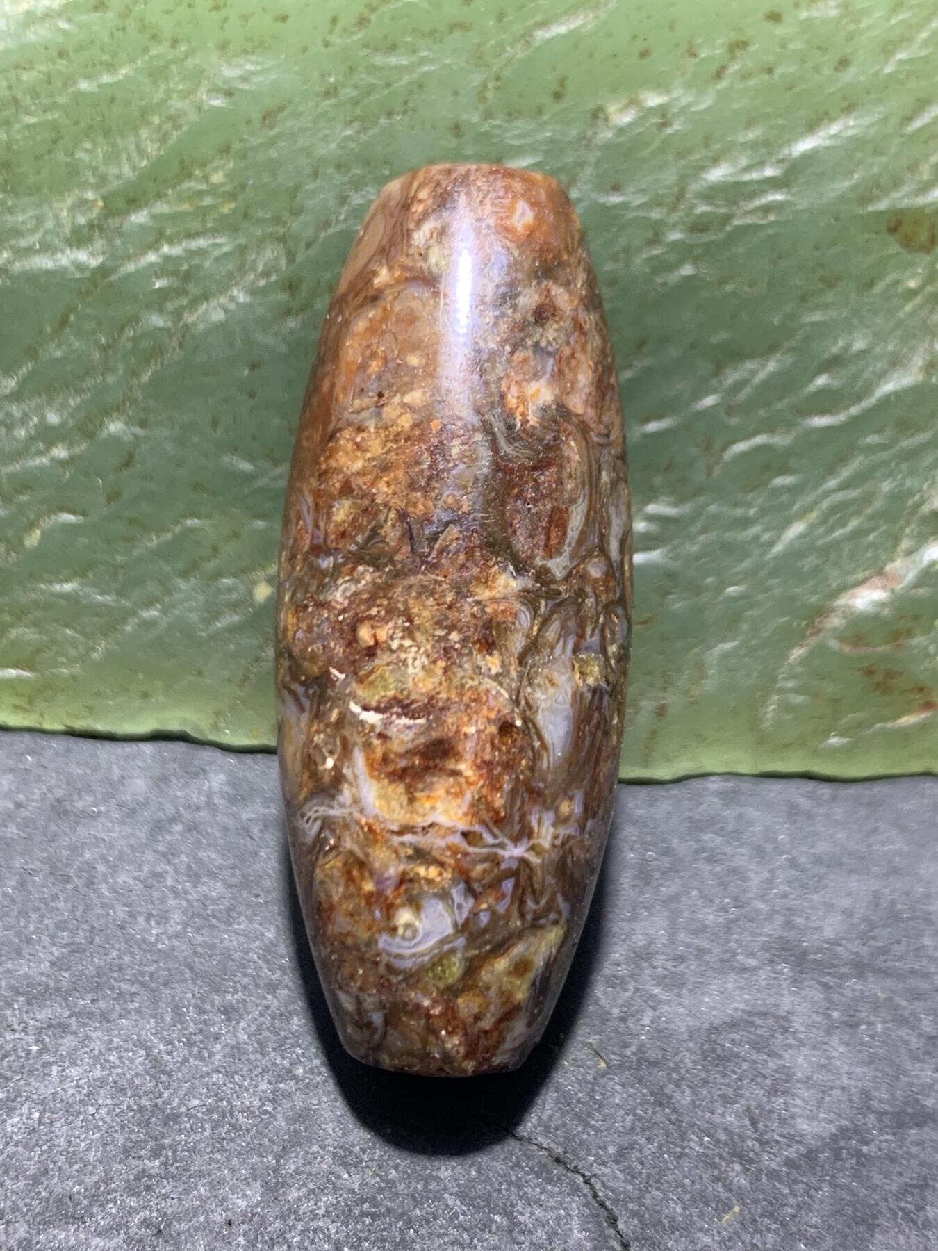 藏传血法螺石随形天珠一颗！