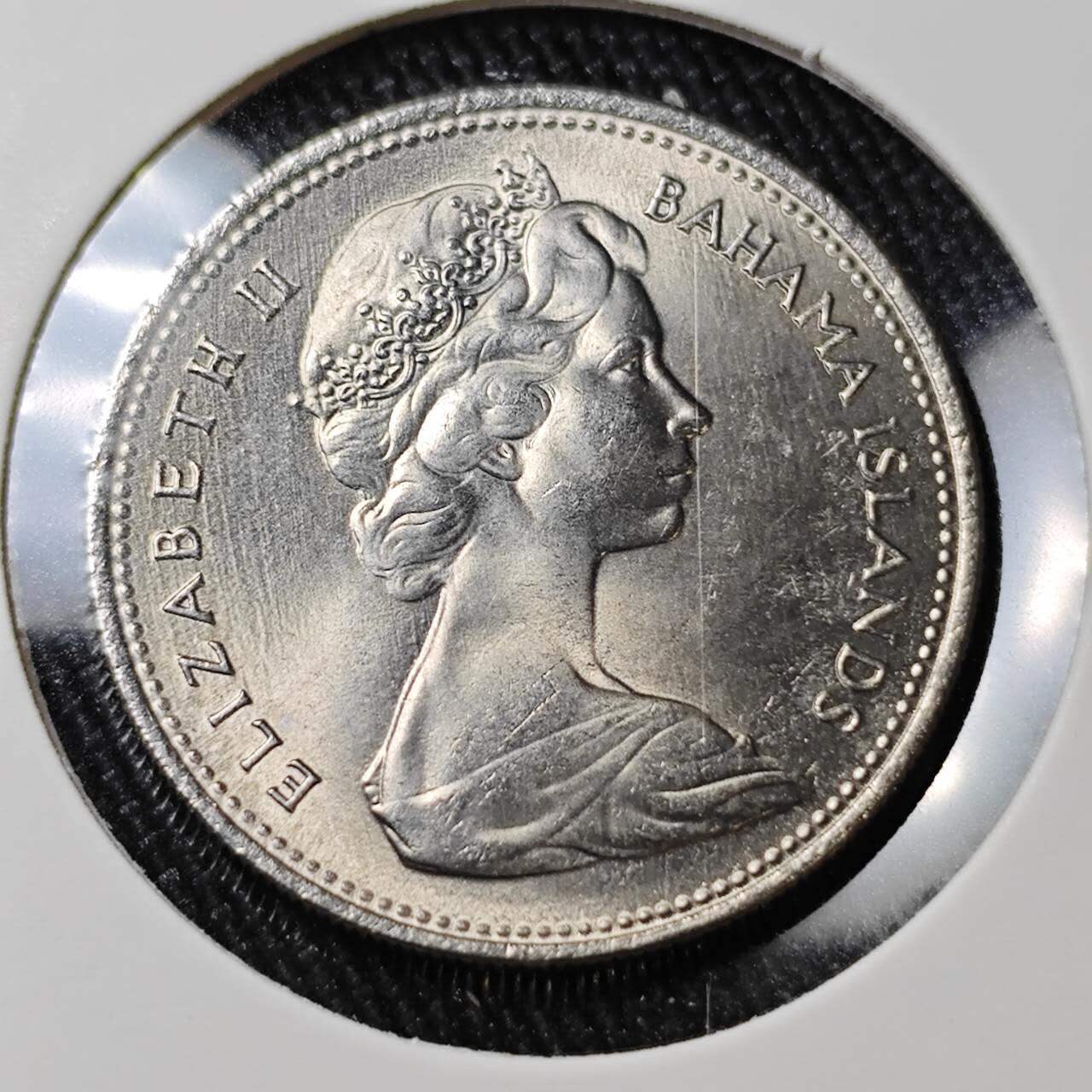 KK钱币收藏小铺 （套币 好品/批量散币 银币）专场  2月预留时间 周末发货  1966巴哈马25法郎 好品