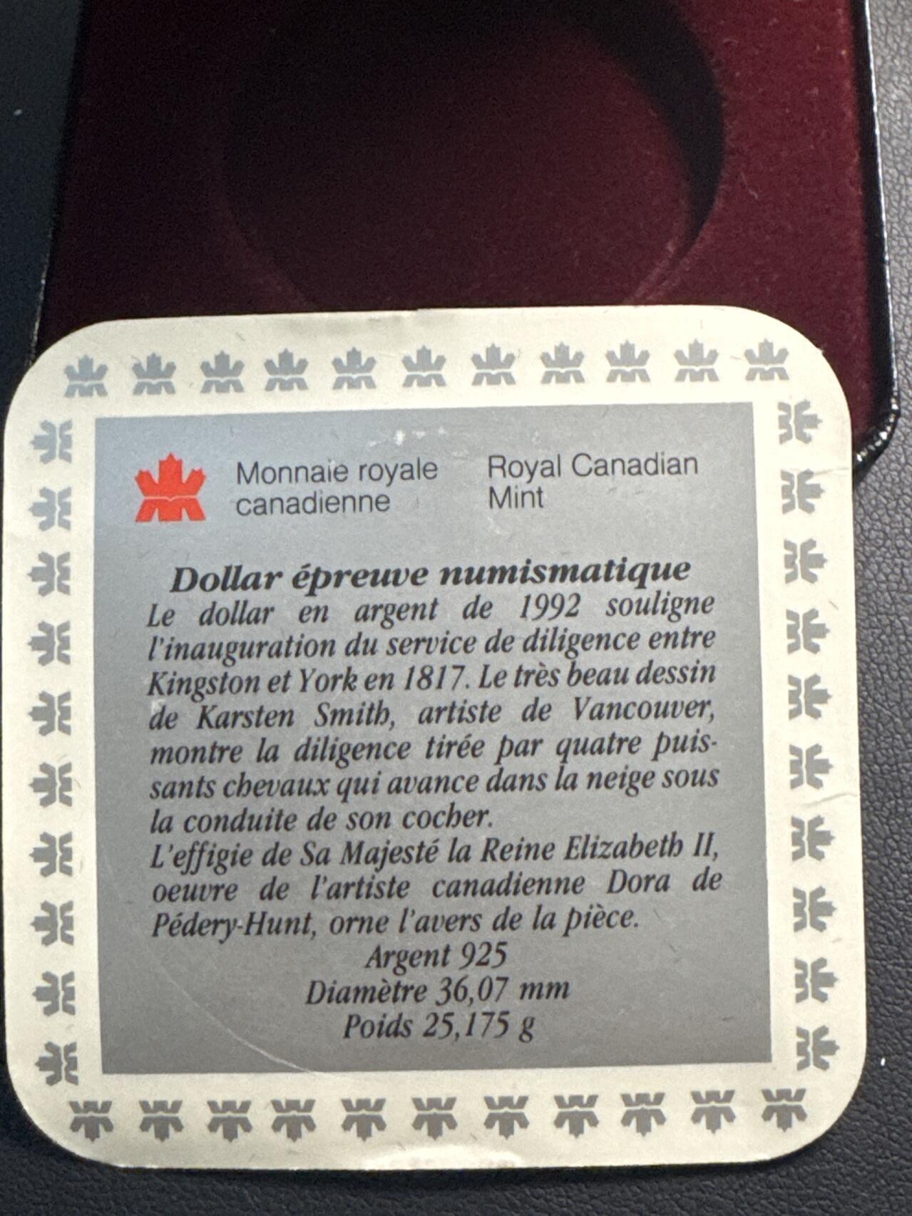 ❤️【币观天下】❤️ 第332期钱币拍卖- 2025.11.28周五晚上6点半场-长期征集拍品 加拿大驷马难追银币(重25.15克，含银925，直径36mm，带盒证)