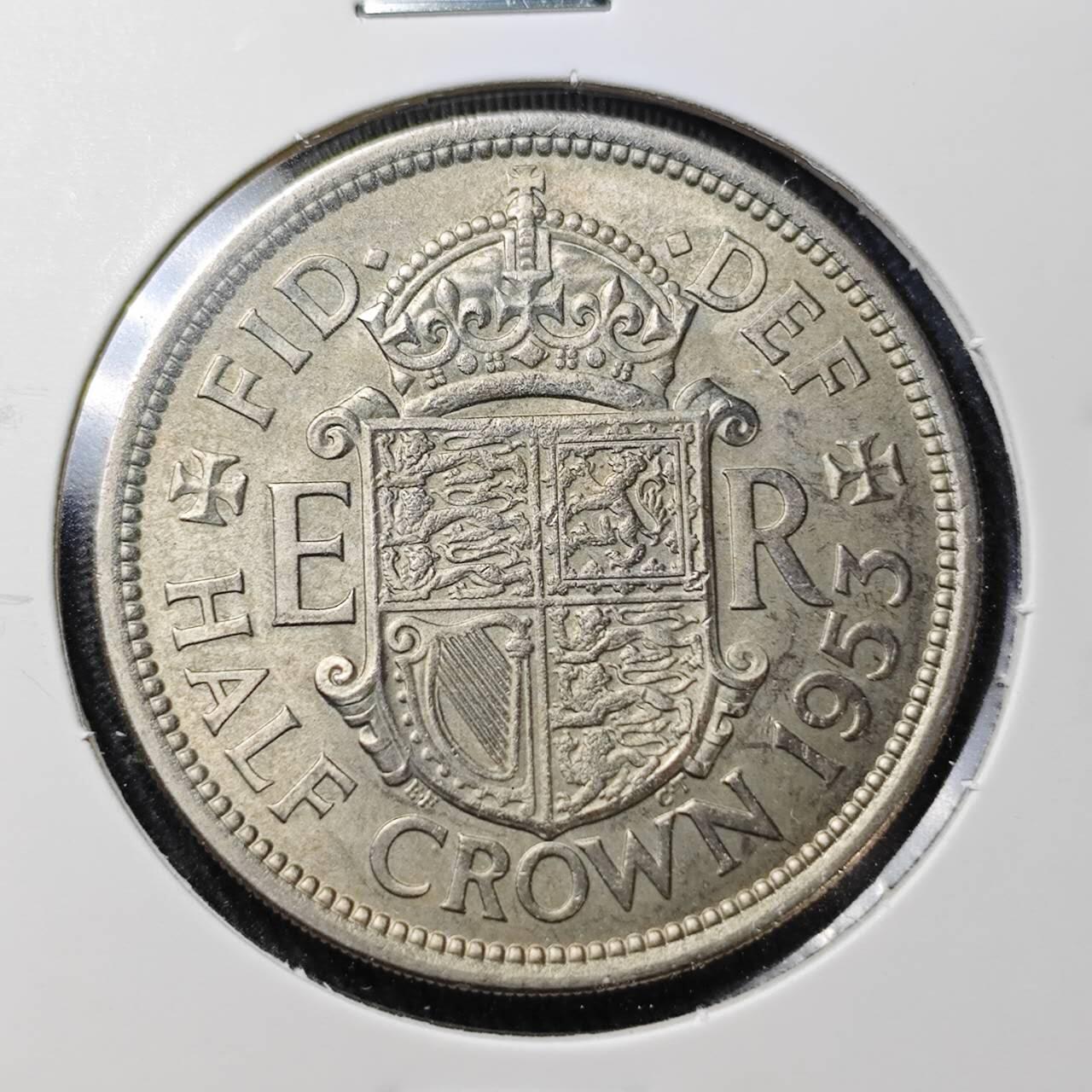 KK钱币收藏小铺 （套币 好品/批量散币 银币）专场  2月预留时间 周末发货  1953英国半克朗