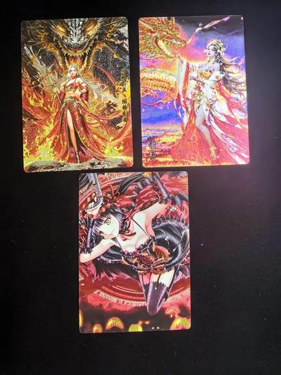 无佣金 不寄存 不收拍 链接少 我只是一个小小的卡牌收藏玩家   需要多宫大佬请私聊 部分卡牌设有底价（不想玩的那么累，即使有底价也会比市场价便宜的多，懂的自然懂） 拒绝小号抬价 大家放心拍 所有拍品部分套有卡膜 部分卡牌多宫 自制卡牌 不包厂瑕 放大镜 品控 勿拍 流拍商品会循环 感谢大家支持 留个关注 不定时上新 谢谢 - 奇点卡牌 粗闪3张