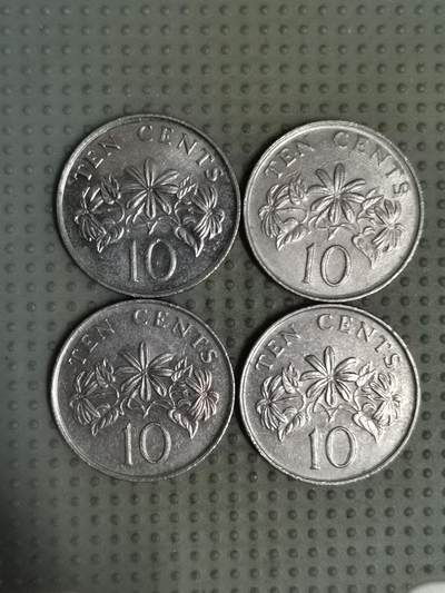 2025年第122场各国散币拍卖（总第122场） - 新加坡高盾版10分4枚