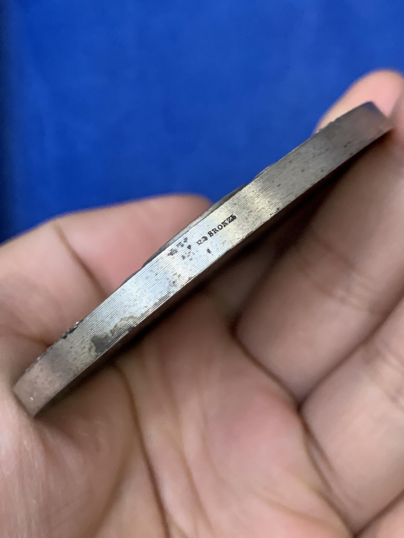 《竞宝斋》第442场 周日，周一，2场连拍 （全场包邮） 法国企业家联合会镀银大铜章 直径68mm 重量146g