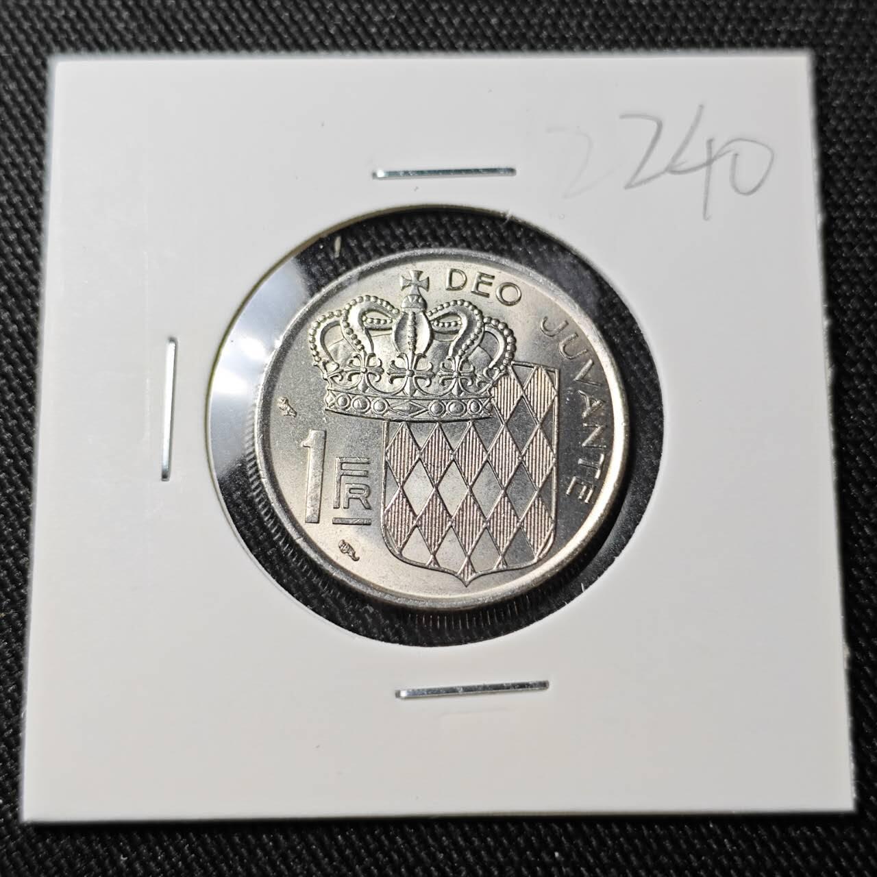 KK钱币收藏小铺 （套币 好品/批量散币 银币）专场  2月预留时间 周末发货  1974摩纳哥1法郎 好品