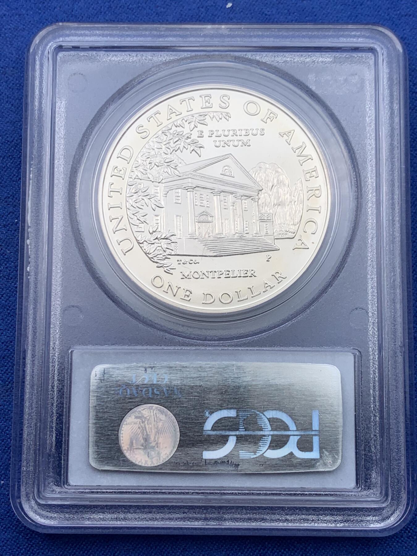 《竞宝斋》第442场 周日，周一，2场连拍 （全场包邮） PCGS MS69 美国1999年P版总统夫人1美元大银币 发行量不到9万枚