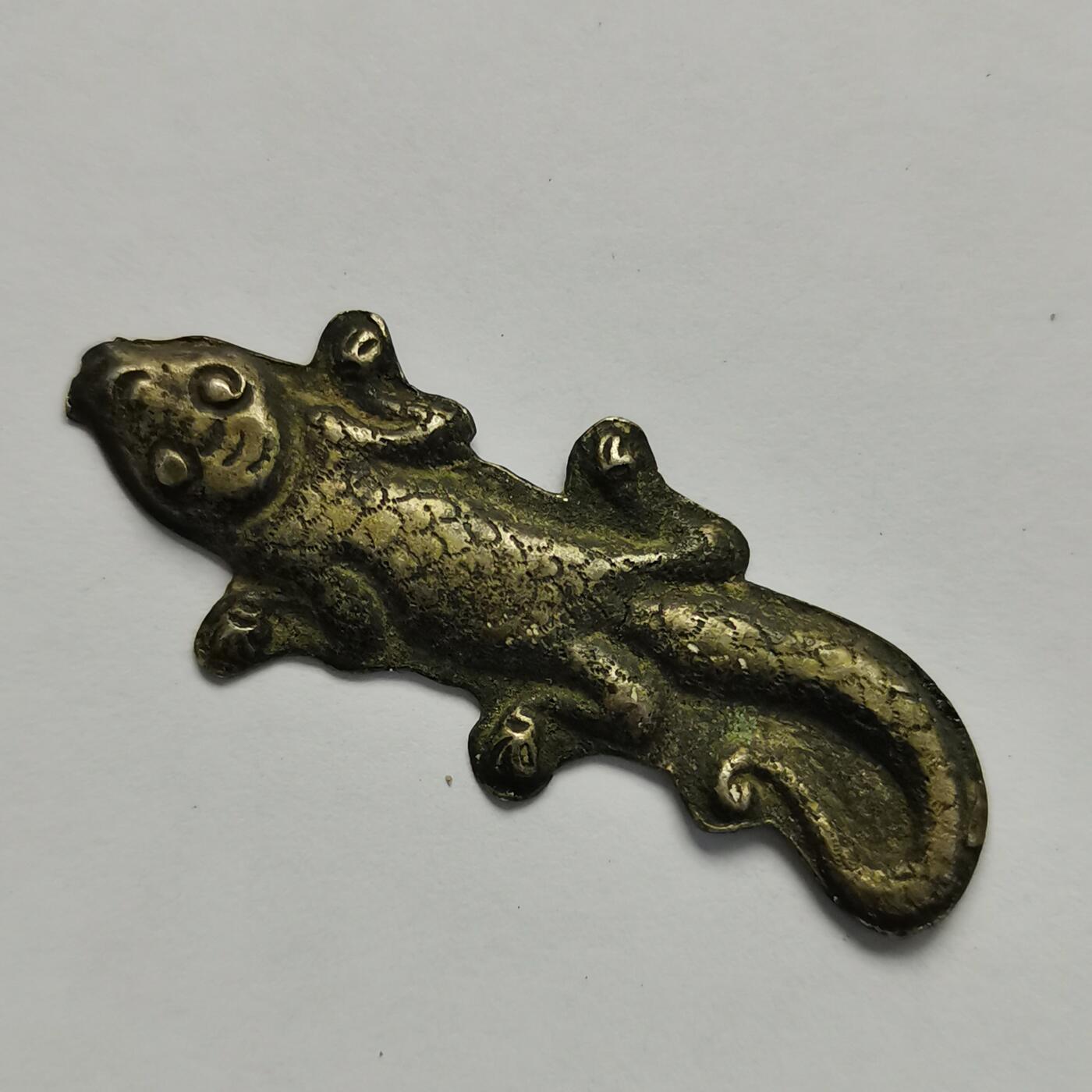 藏珍品阁杂件专场82期 清代老银壁虎