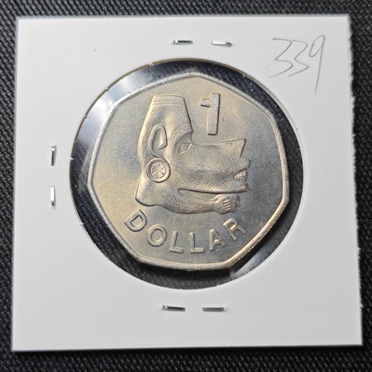 KK钱币收藏小铺 （套币 好品/批量散币 银币）专场  2月预留时间 周末发货  1977所罗门群岛1元 好品