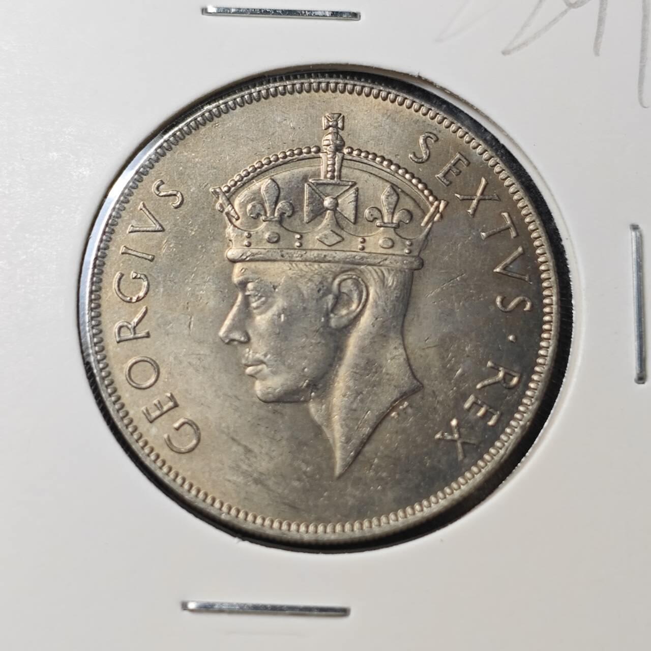 KK钱币收藏小铺 （套币 好品/批量散币 银币）专场  2月预留时间 周末发货  1951英属东非1先令 好品 乔六