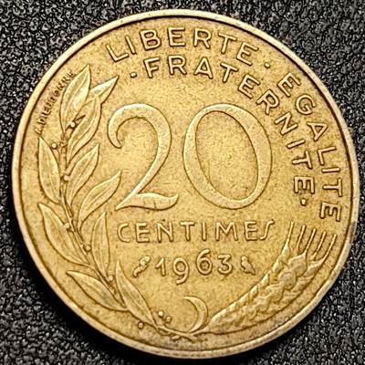 泉币菌-第138场-精品福利场（之前场次29日、30日发货，敬请谅解） - 法国20生丁 麦穗女神 23.5mm欧洲币