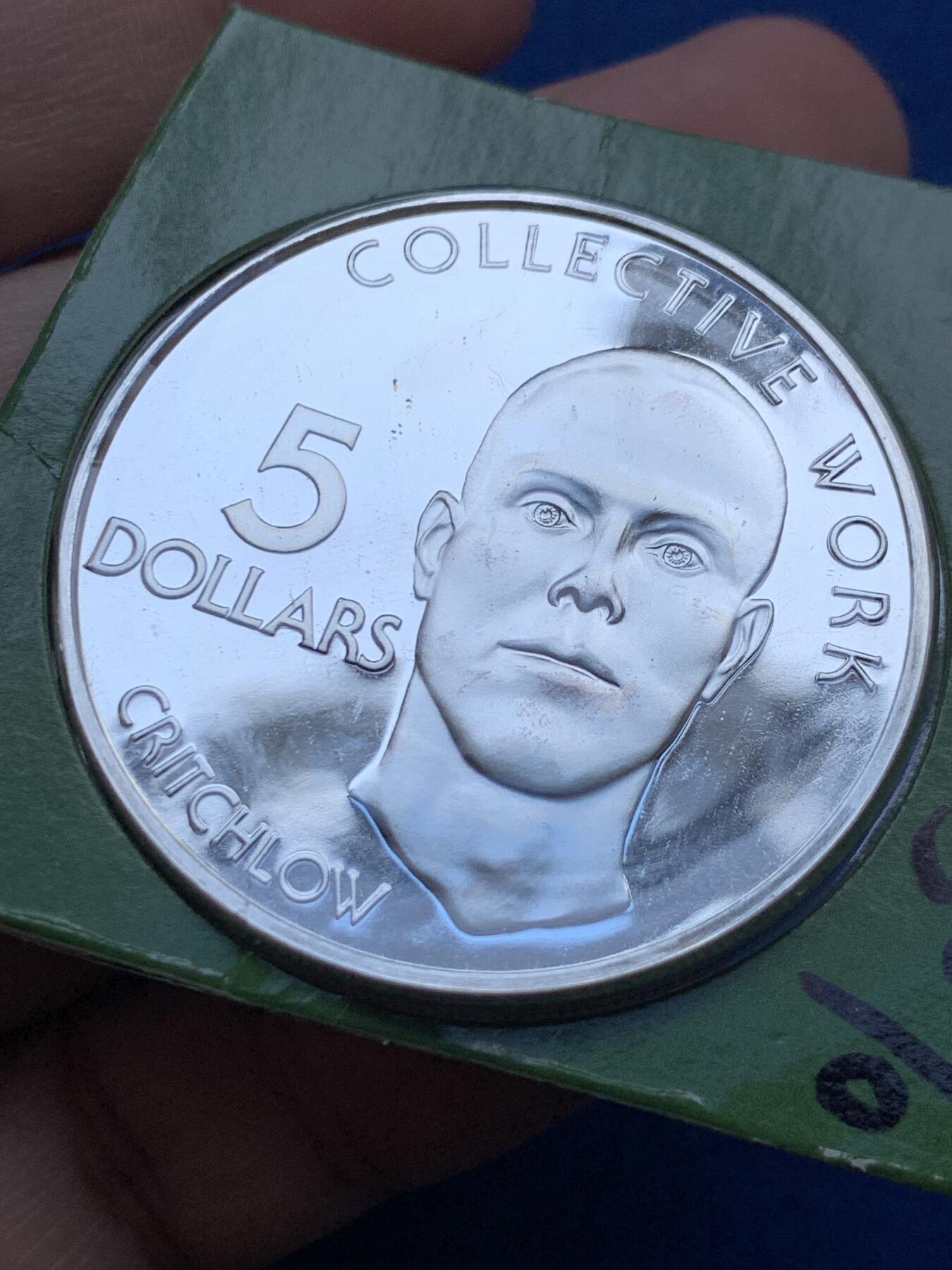 《竞宝斋》第442场 周日，周一，2场连拍 （全场包邮） 圭亚那1979年独立十周年5D精制银币 37.3 500银