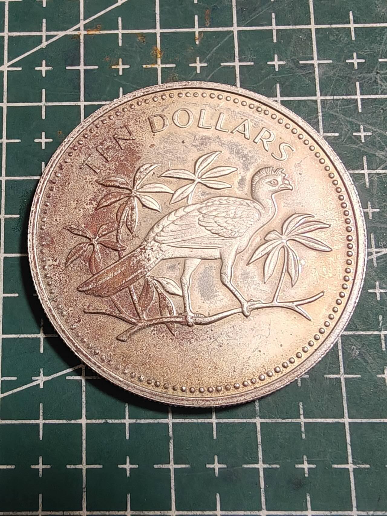 轻松集币无压力 伯利兹10元超大尺寸硬币