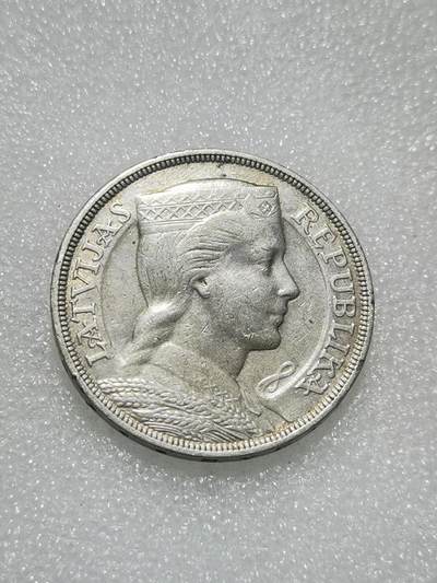 天下钱庄专场欢迎参拍 - 拉脱维亚5拉特银币