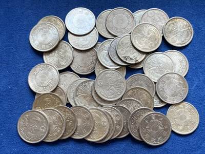 《竞宝斋》第442场 周日，周一，2场连拍 （全场包邮） - 日本双凤银币 总重约216.1克