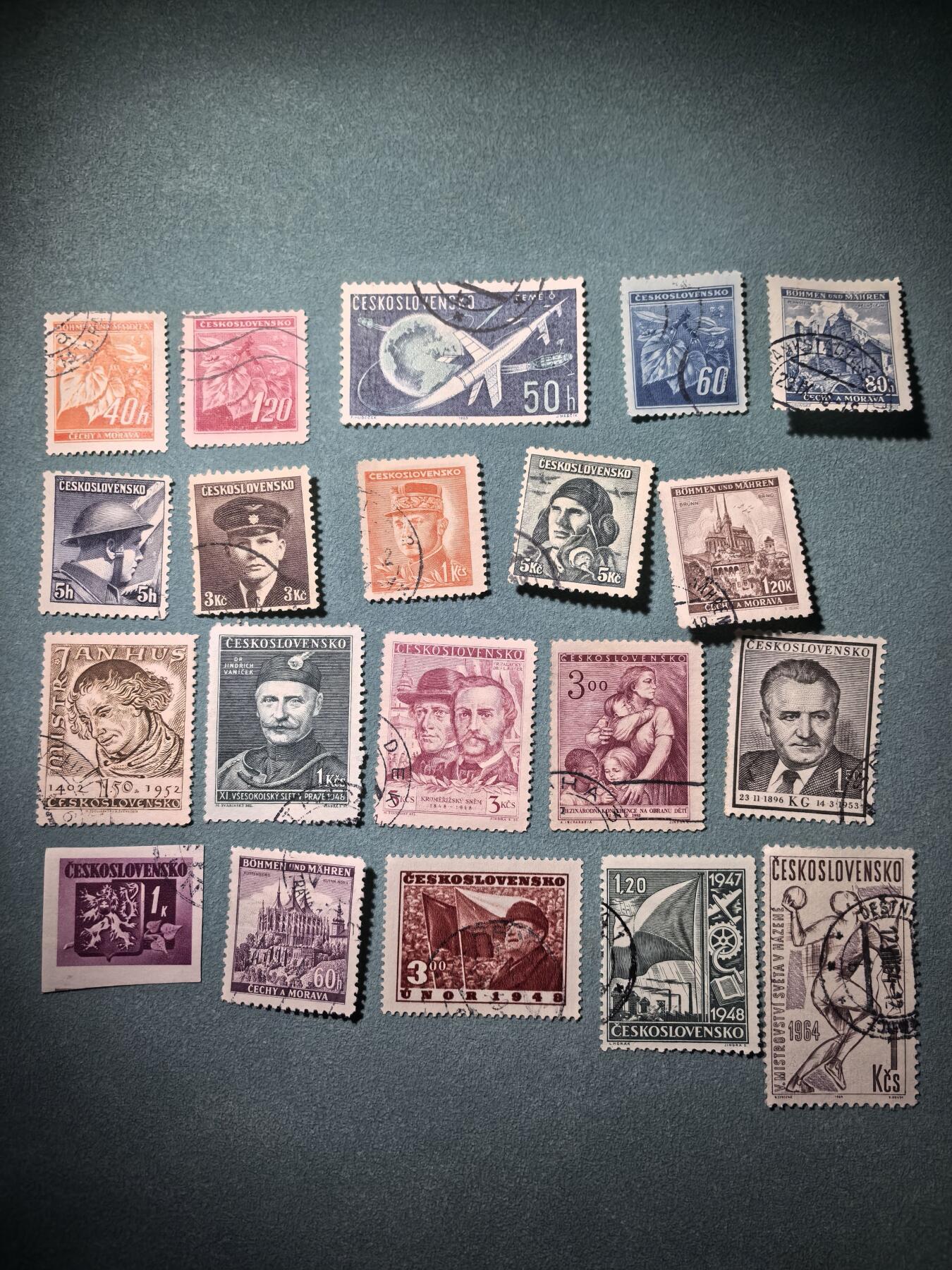 盛世勋华——号角文化勋章邮票专场拍卖第289期 捷克斯洛伐克（社会主义）邮政1940年代发行邮票20枚