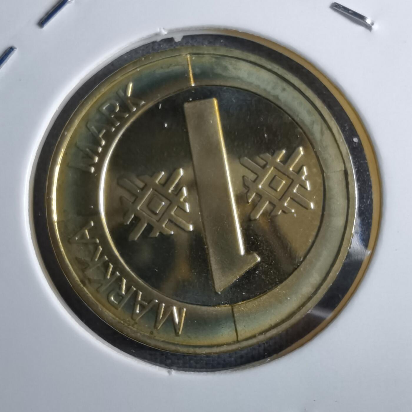 沼泽如烟--第913场 芬兰1995年1马克精制币