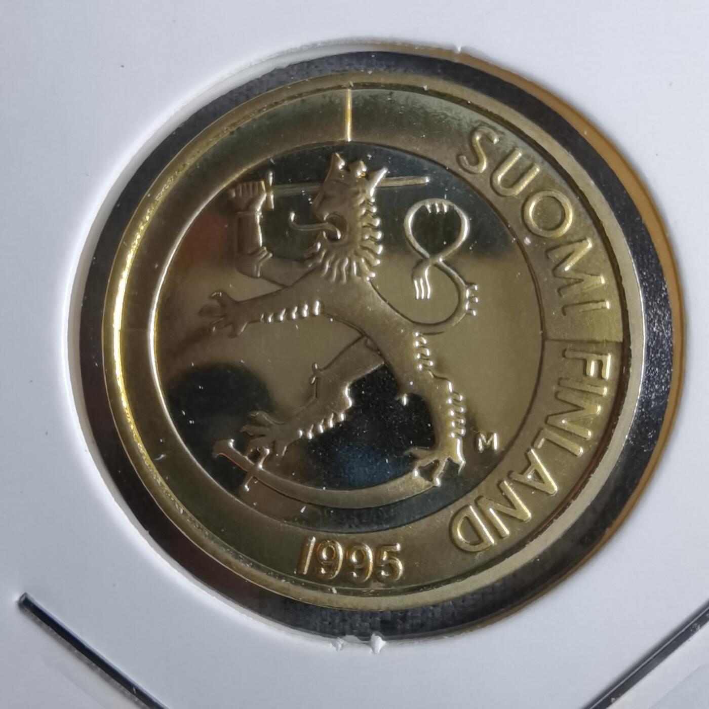 沼泽如烟--第913场 芬兰1995年1马克精制币