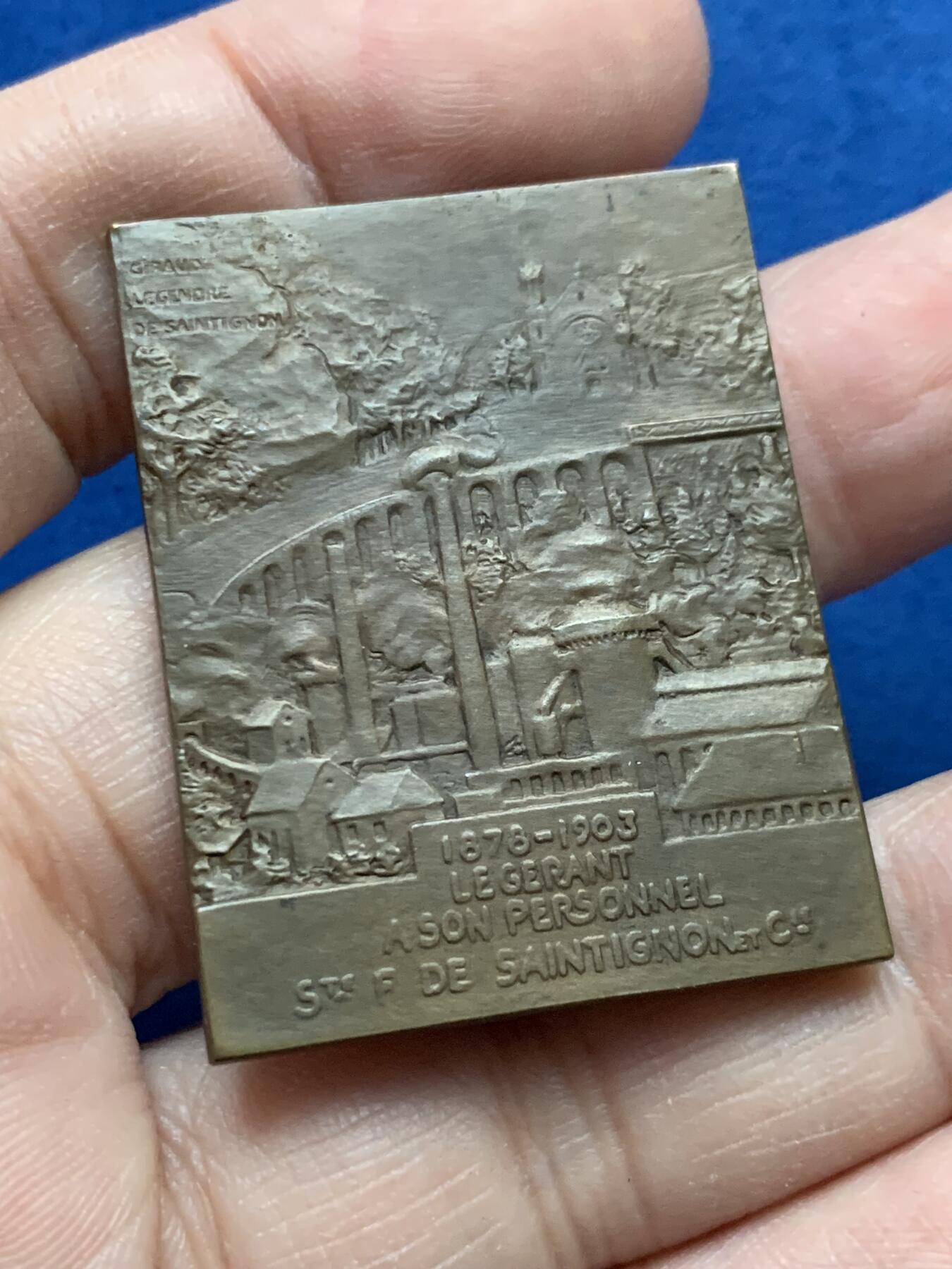 《竞宝斋》第442场 周日，周一，2场连拍 （全场包邮） 法国钢铁大师委员会纪念铜章 带原盒 34.1克 31.7*40.5mm