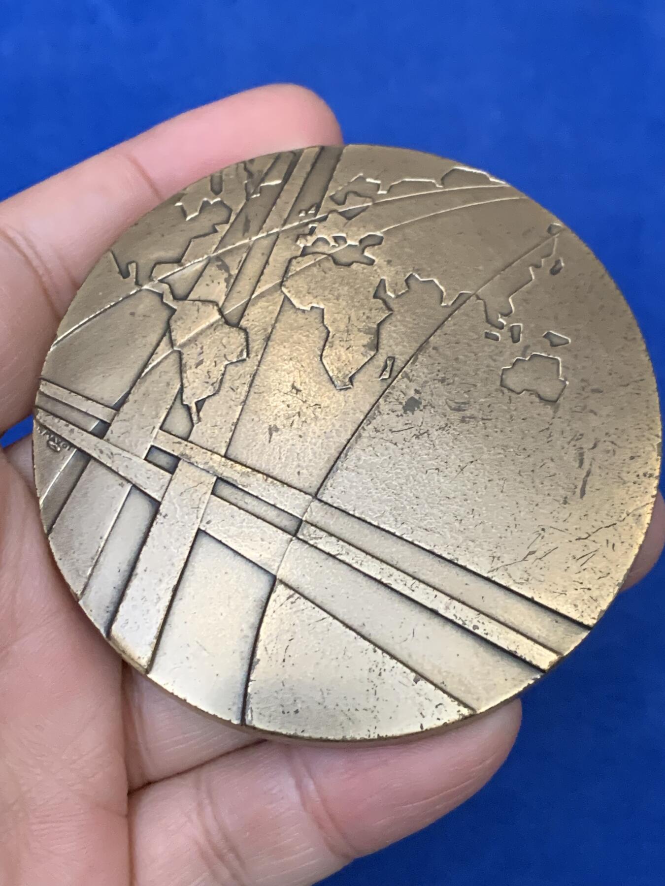 《竞宝斋》第442场 周日，周一，2场连拍 （全场包邮） 法国COLAS大铜章 直径68.5mm 重量201.1g