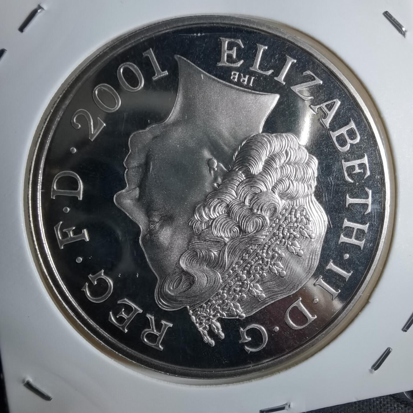 沼泽如烟--第913场 英国2001年5磅精制币