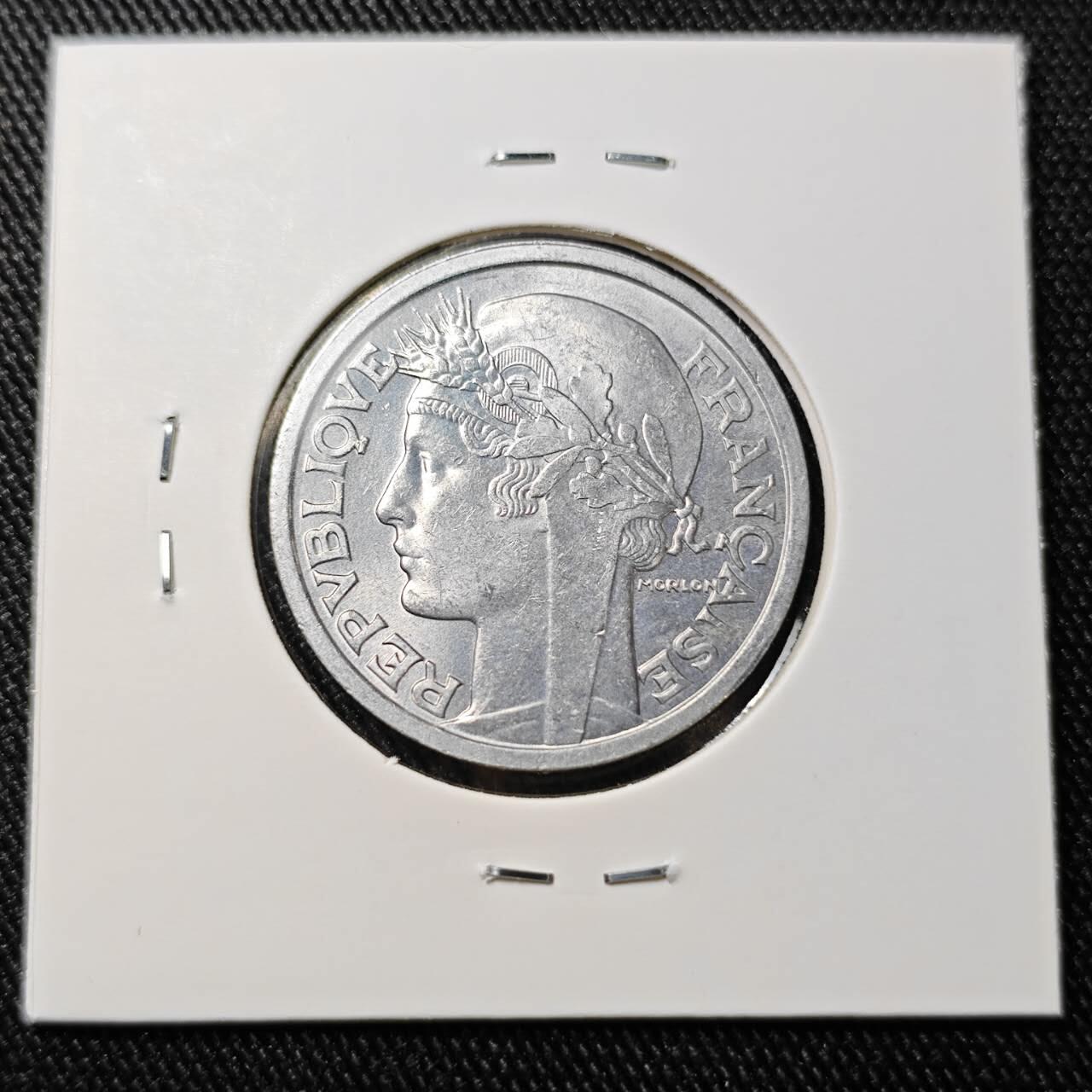 KK钱币收藏小铺 （套币 好品/批量散币 银币）专场  2月预留时间 周末发货  1958法国2法郎 好品