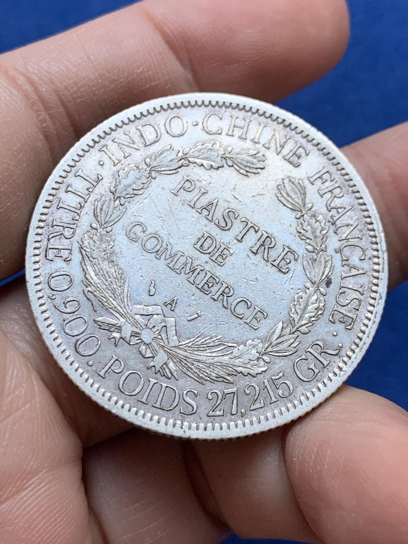 《竞宝斋》第442场 周日，周一，2场连拍 （全场包邮） 法国1894年自由女神坐洋 好品 加重版 磨损自然 底板带光 不错的品种