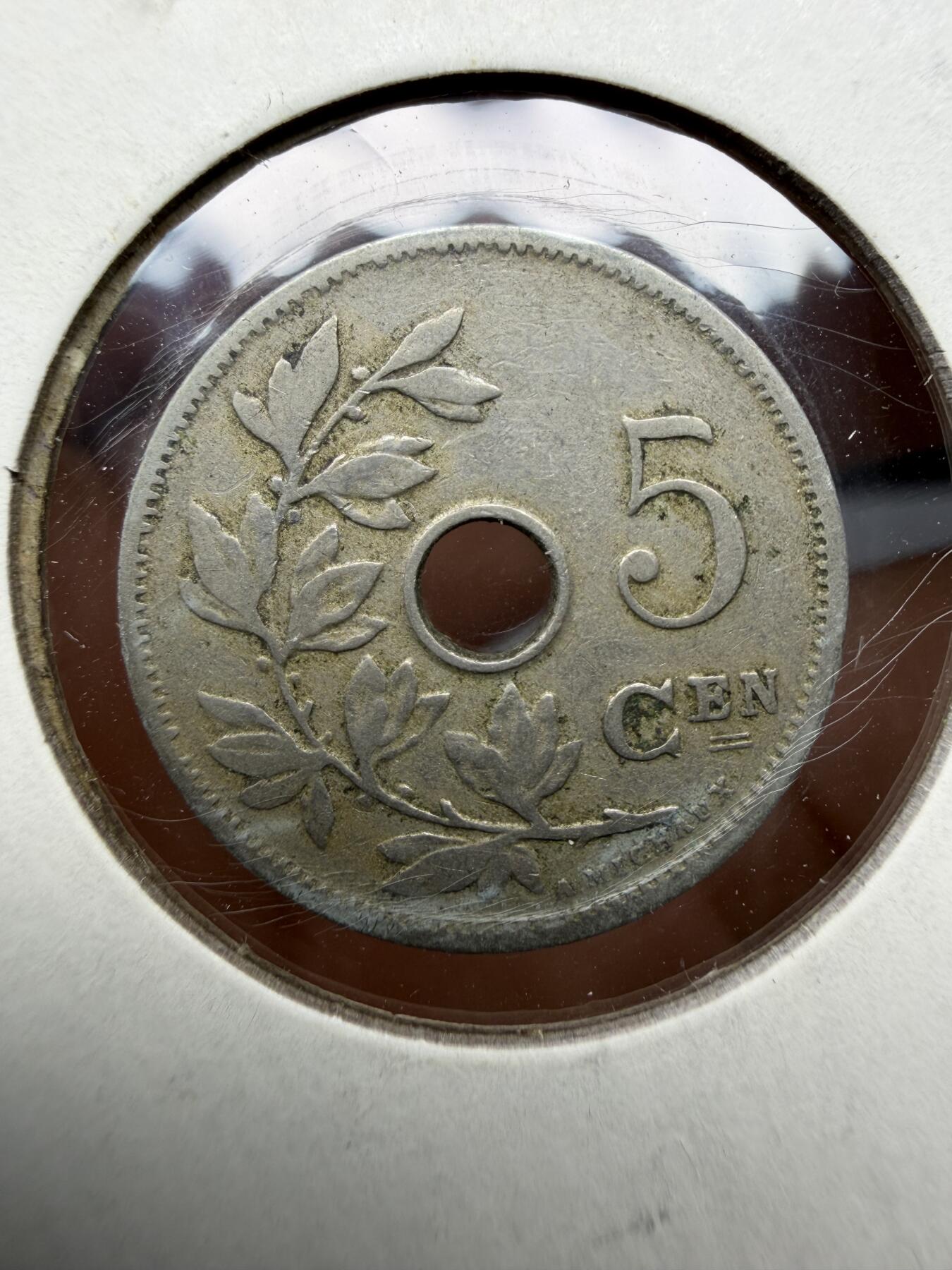 2025年集古藏今外币拍卖第十期-第9场—（总第289拍），可以寄存60天，满160元包邮。 1906年比利时5分