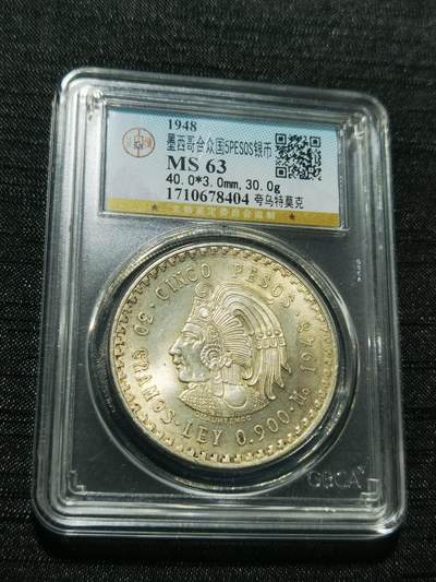 天下钱庄专场欢迎参拍 - 墨西哥印第安人酋长银币