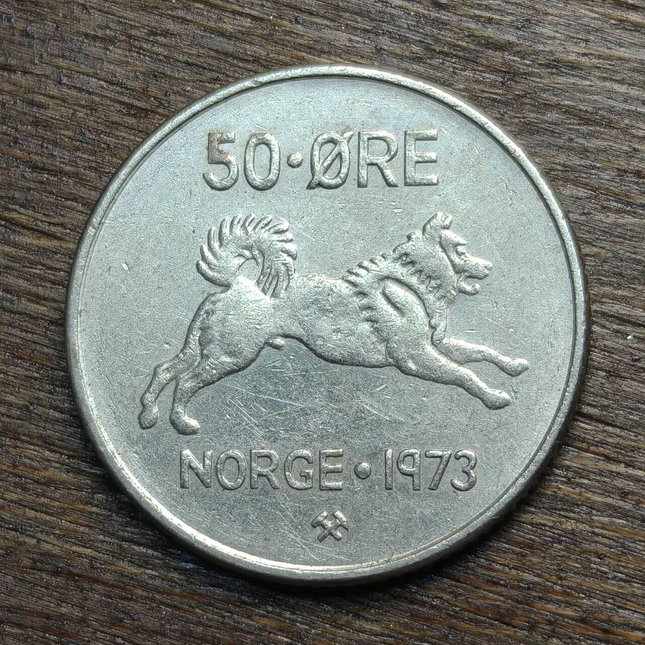 【铜匠收藏】★第133场★散币场，无佣金，30包邮。不满30元，支付5元运费。《接受代拍 代送NGC评级》 挪威 1973年 50欧尔