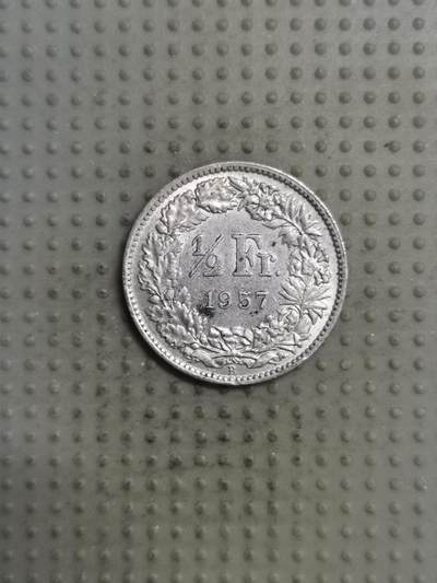 2025年第123场各国散币拍卖（总第123场） - 瑞士1957年1/2法郎银币2.5g835银