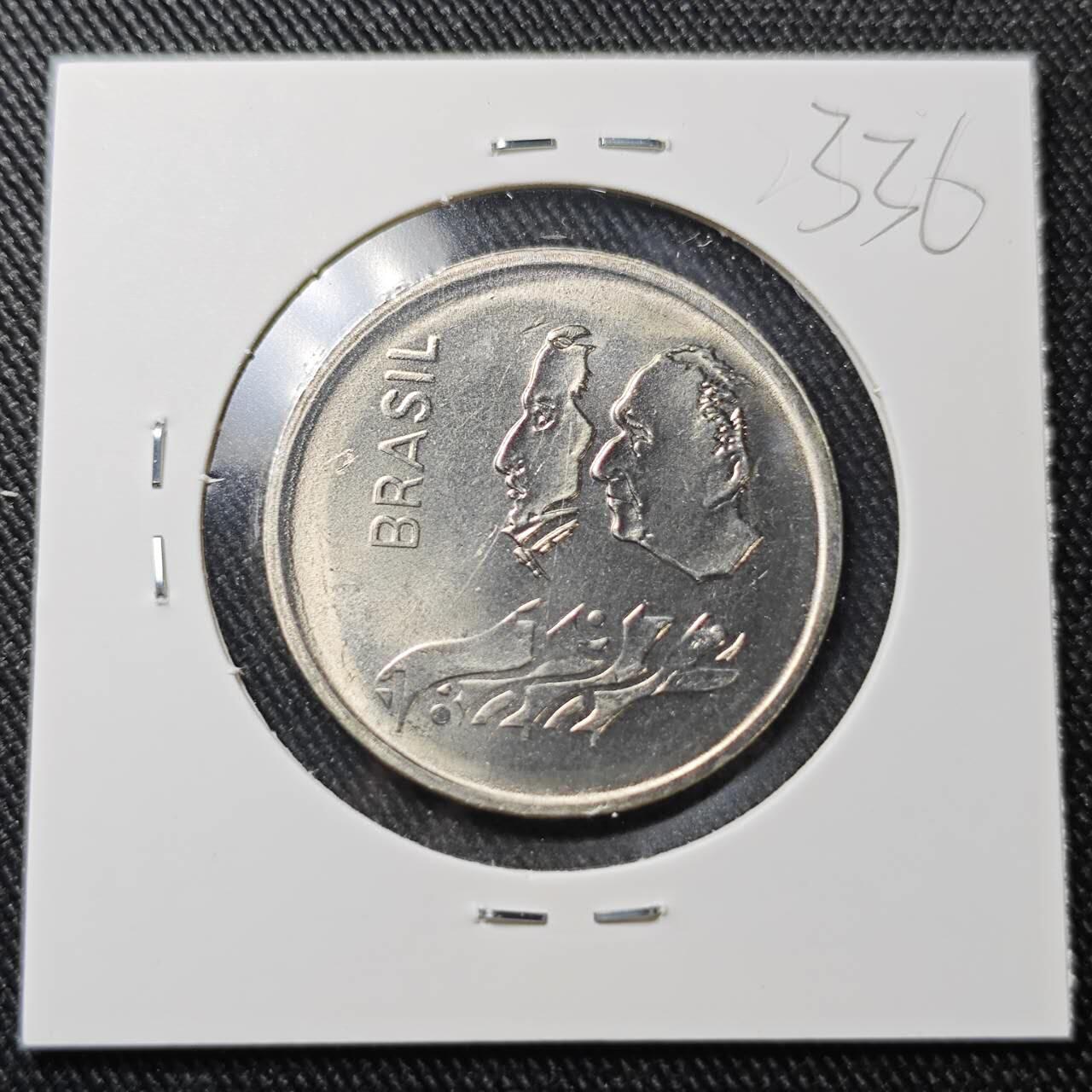 KK钱币收藏小铺 （套币 好品/批量散币 银币）专场  2月预留时间 周末发货  巴西1克鲁塞罗纪念币 好品