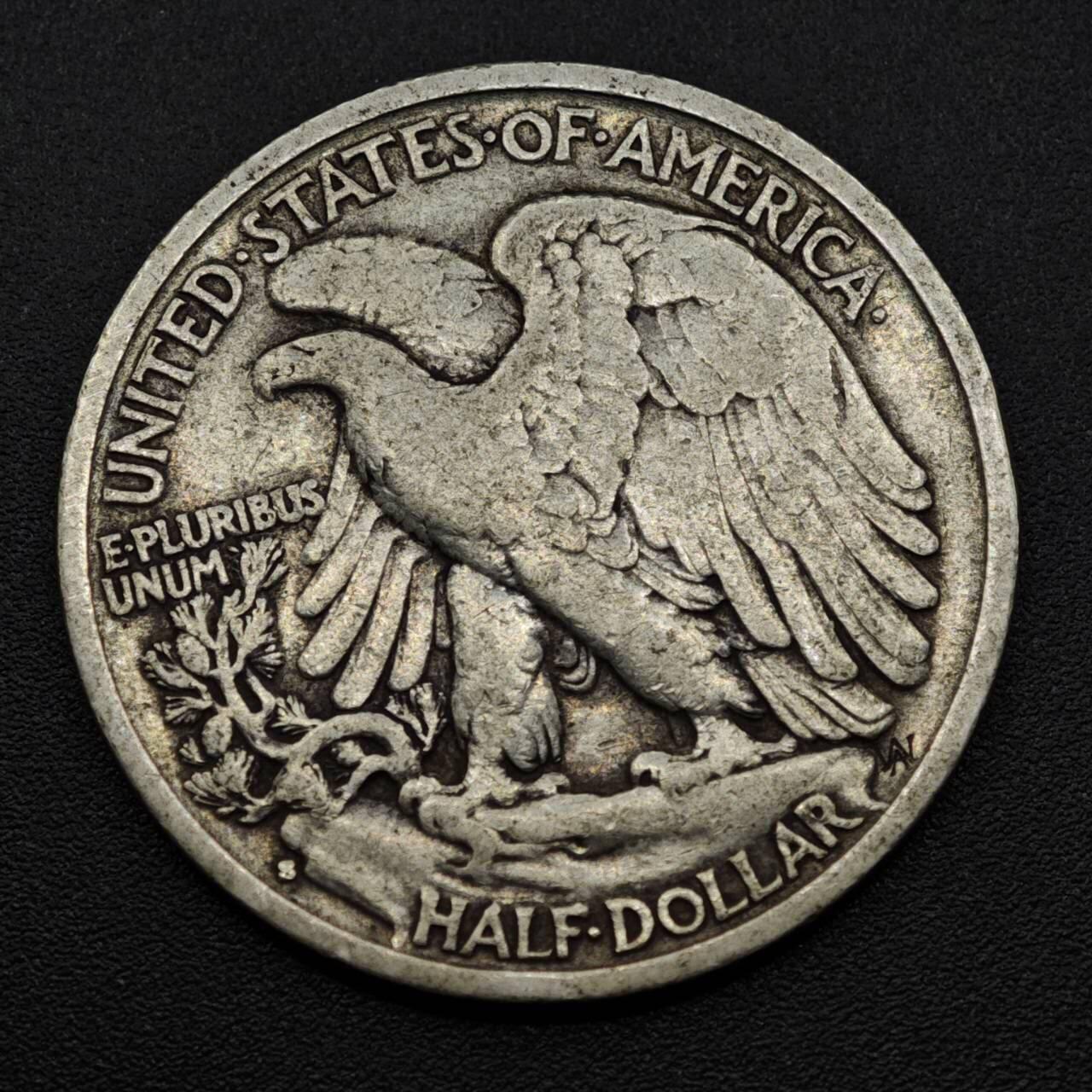 【淘币小摊】实时拍第八百零八拍   银币套币场   满百包邮可预留二周 每周一统一发货   美国1936年行走半美元银币