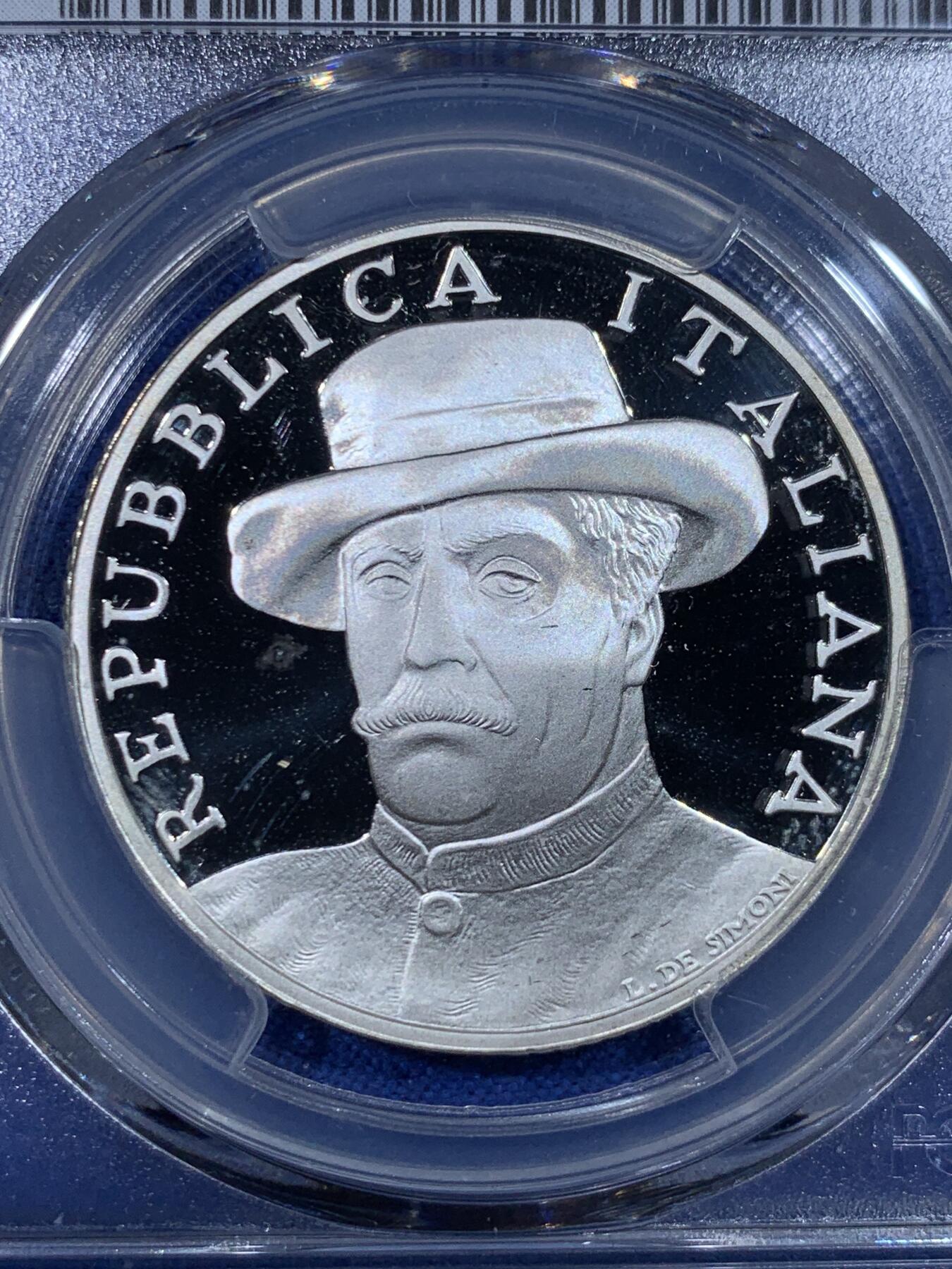 《竞宝斋》第442场 周日，周一，2场连拍 （全场包邮） PCGS PR69DCAM 意大利2004年贾科莫·普契尼逝世80周年10欧银币