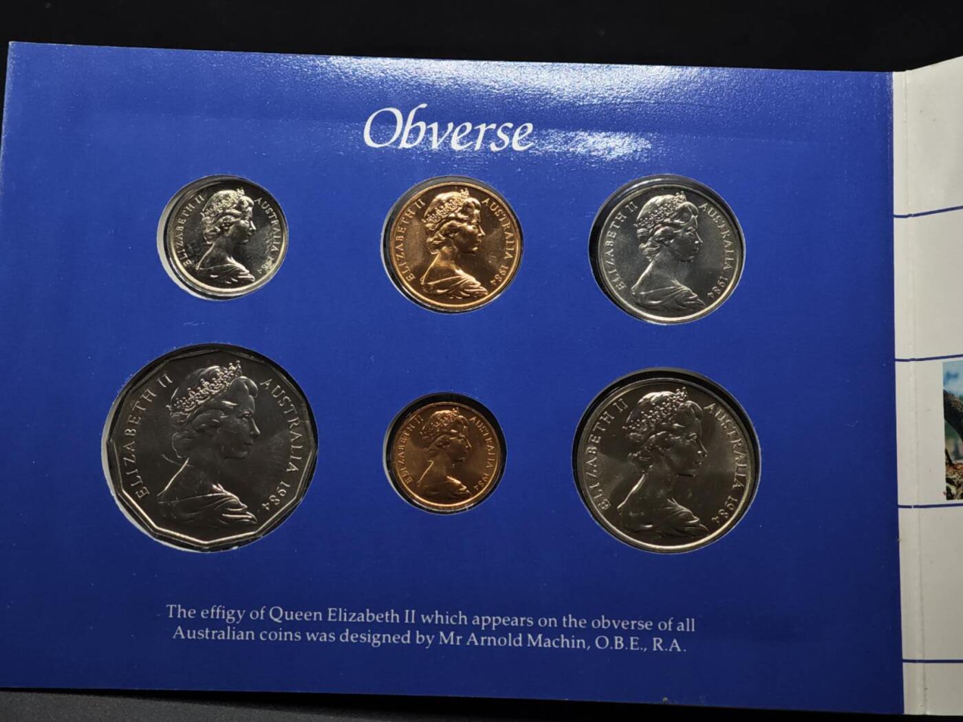 【淘币小摊】实时拍第八百零八拍   银币套币场   满百包邮可预留二周 每周一统一发货   澳大利亚1984年套币