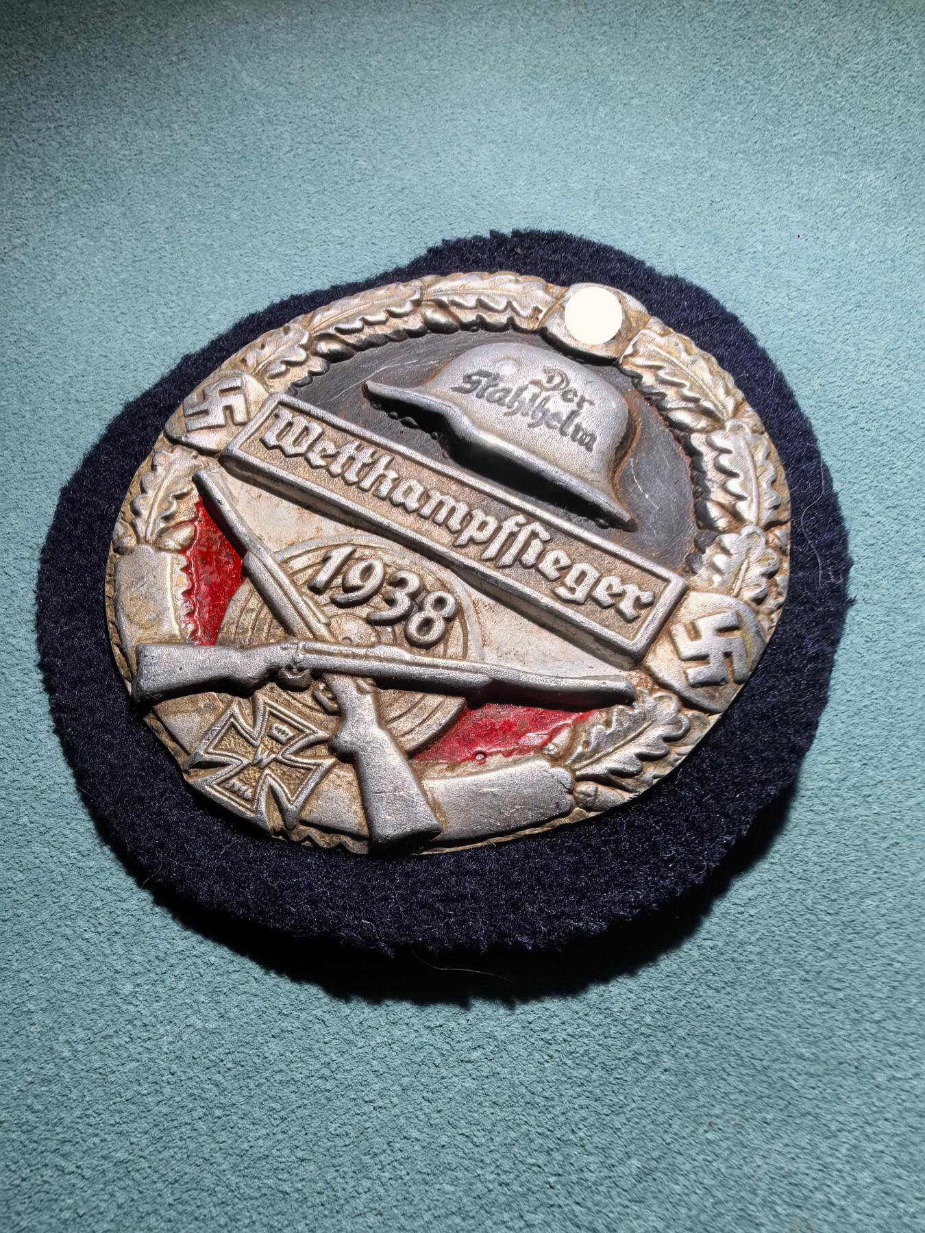 盛世勋华——号角文化勋章邮票专场拍卖第289期 德国（1939）钢盔团1938年竞赛斗士纪念证章 极为少见